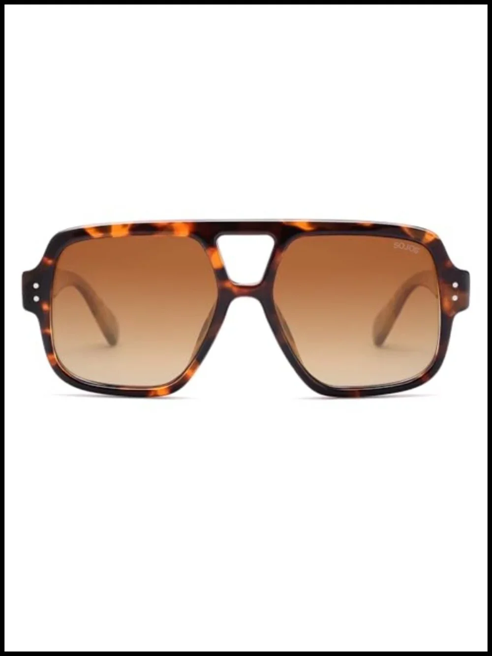 Retro Square Polarized Aviator Sunglasses UV400 Protection